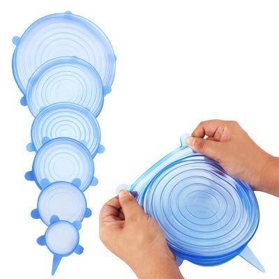 Silicone Stretch Lids Reuseable Microwave Safe Flexible Covers (Set Of 6) (Loose Pack) Silicone Stretch Lids Reuseable Microwave Safe Flexible Covers (Set Of 6) (Loose Pack)